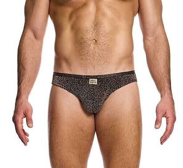 MODUS VIVENDI Crackled Classic Briefs Lurex Brown Metallic Yarns 253131