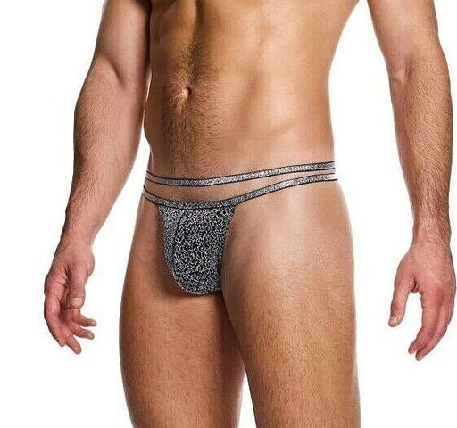 MODUS VIVENDI Crackled Thong Double Lurex Metallic Yarns Gray 25311 B822