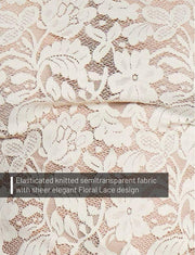 Modus Vivendi Floral Lace Longsleeves Shirt Sheer Knitted Ivory 04151 B1022