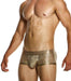 MODUS VIVENDI Harem Boxer Slim Fit Trunk Shiny Jacquards Sequins Gold 19421 - SexyMenUnderwear.com