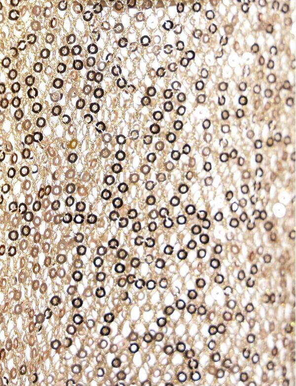 MODUS VIVENDI Harem Cardigan Polished Crop Top Boxy Fit Sequins Gold 19451 B584