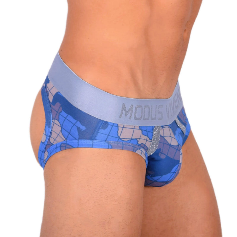 Modus Vivendi Jockstrap Backless Trapped BottomLess Camo Jock Blue 11014 63
