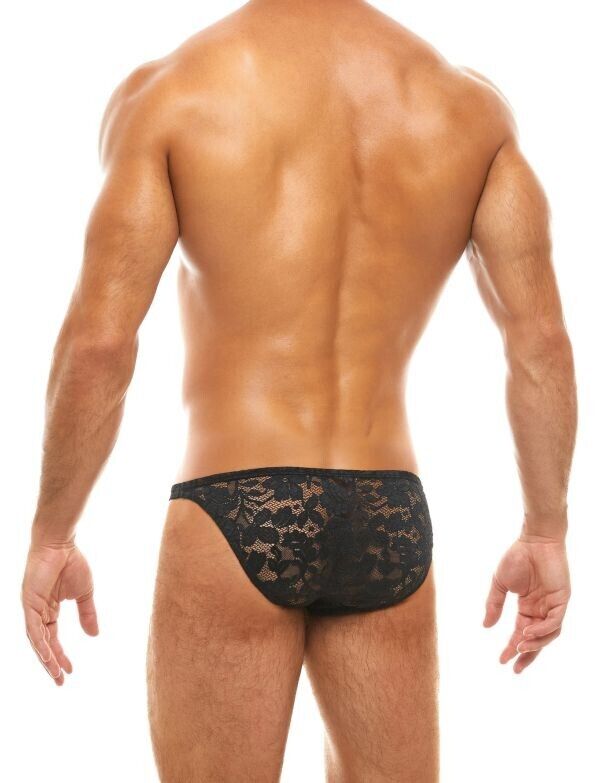 Modus Vivendi Low - Cut Brief Floral Lace Transparent Sheer Briefs Black 04111 B481