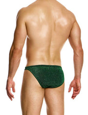 Modus Vivendi Low - Cut Briefs Glitter Knitted Lurex Yarns Green Brief 26314 B872