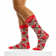Modus Vivendi Mid - Cut Socks Cotton Ribbed Cuffs Sock Red XS2014 B621