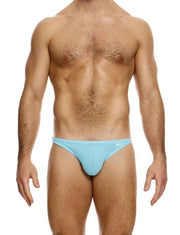 Modus Vivendi Plain Knit Low - Cut Brief Knitted Fabric in Light Blue 09411 B902