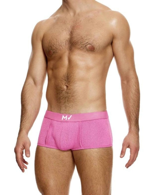Modus Vivendi Plain Knitted Boxer Retro Style Trunks Pink 09421 B901