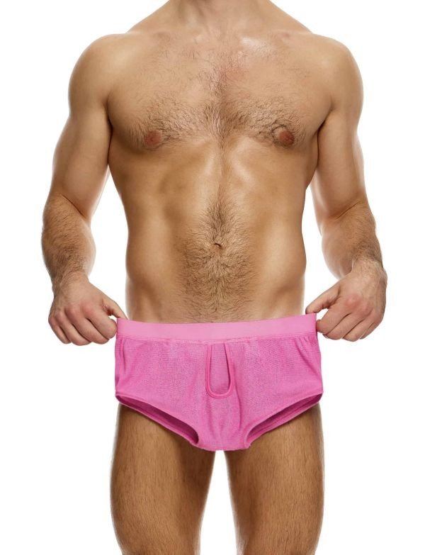 Modus Vivendi Plain Knitted Boxer Retro Style Trunks Pink 09421 B904