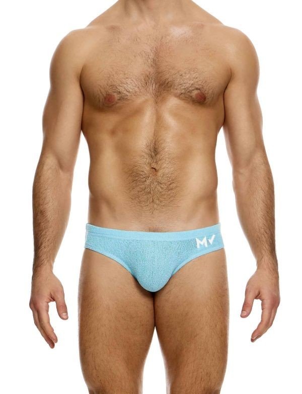 Modus Vivendi Plain Knitted Briefs in Light Blue 09412 B903