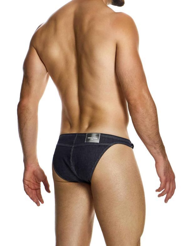Modus Vivendi Raw Denim Low Retro Brief Two Nickel Snap Buttons 11413 463