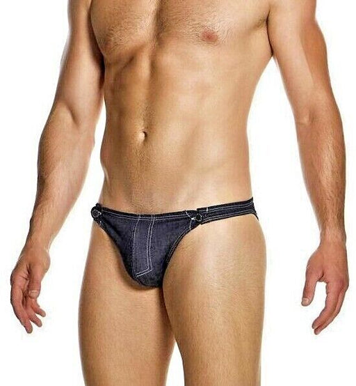 Modus Vivendi Raw Denim Low Retro Brief Two Nickel Snap Buttons 11413 462