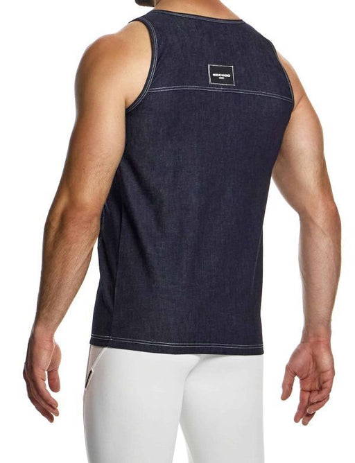 Modus Vivendi Raw Denim Tank Top Sleeveless Blue 11432 B442