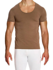MODUS VIVENDI Shirt Antibacterial Pure Cotton T-Shirt Slim Fit Dark Skin 156412