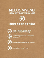 MODUS VIVENDI Shirt Antibacterial Pure Cotton T-Shirt Slim Fit in Black 156414