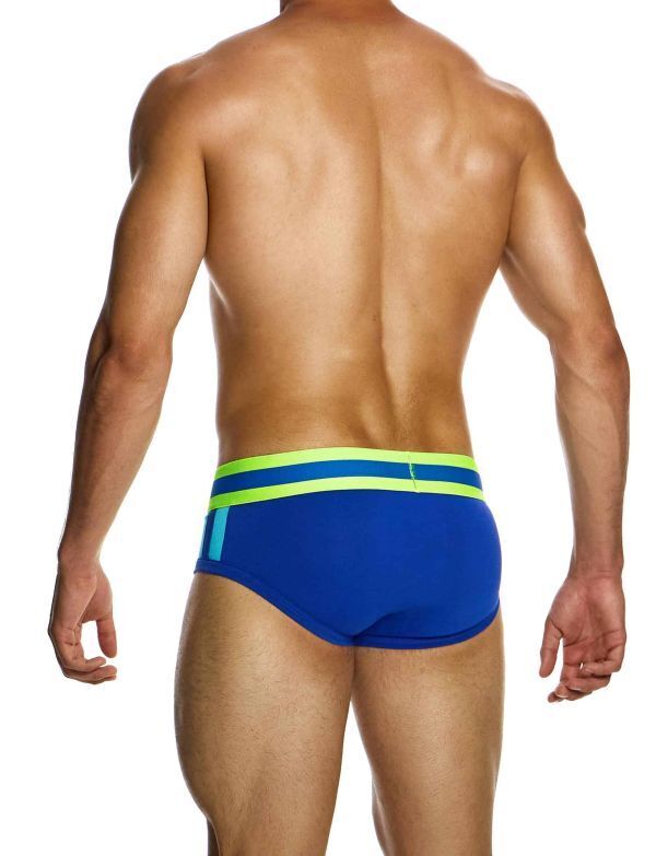 Modus Vivendi Sporty Briefs Classic Cut Jacquard Cotton Knitted 12414 Blue3