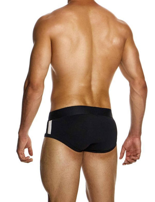 Modus Vivendi Sporty Briefs Classic Cut Jacquard Cotton Knitted in Black 124142