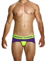 Modus Vivendi Sporty Fly Jockstrap Original Peplum Knitted Cotton Purple 124132