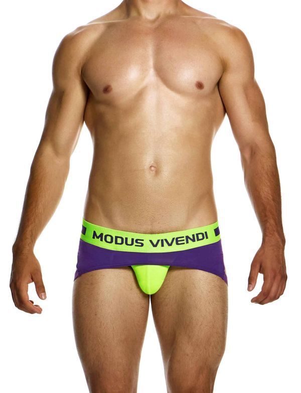 Modus Vivendi Sporty Fly Jockstrap Original Peplum Knitted Cotton Purple 124132