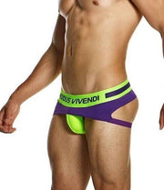 Modus Vivendi Sporty Fly Jockstrap Original Peplum Knitted Cotton Purple 124131