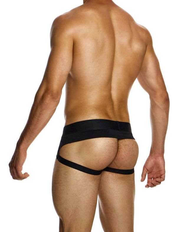 Modus Vivendi Sporty Fly Jockstrap Original Peplum Knitted Jock Black 124132