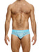 MODUS VIVENDI Striped Crochet Classic Knitted Briefs Stretch in Light Blue 074142