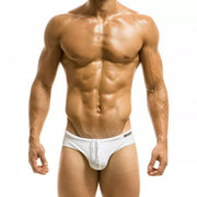 MODUS VIVENDI Swim Briefs Velvet Look Drawstring Optic White S1714 1502