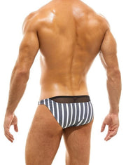 Modus Vivendi Swimwear Monochrome Moon Low Cut Swim Brief Stripped DS2111 B652
