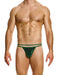 Modus Vivendi Thong Glitter Knitted Lurex Yarns Green 26311 B87 - SexyMenUnderwear.com