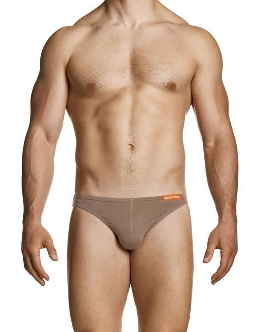 MODUS VIVENDI Upcycled Cotton Thong String - Style Knit Thongs in Brown 22411 - 11