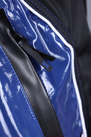 MR. RIEGILLIO Shiny PVC 24 Tracksuit Pants Glossy Blue R10424