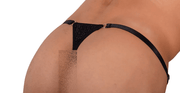 O/S SMU String Tanga Black Paillette ajustable 30 - 38 inch SX 1006235