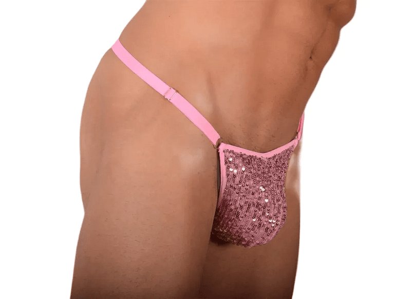 O/S SMU String Tanga Pink Paillette ajustable 30 - 38 inch SX 1006241