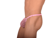 O/S SMU String Tanga Pink Paillette ajustable 30 - 38 inch SX 1006243