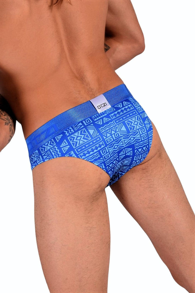 OTZI Brief Bikini Brazilian Cut Slip Aztec Blue OTI015 MX2