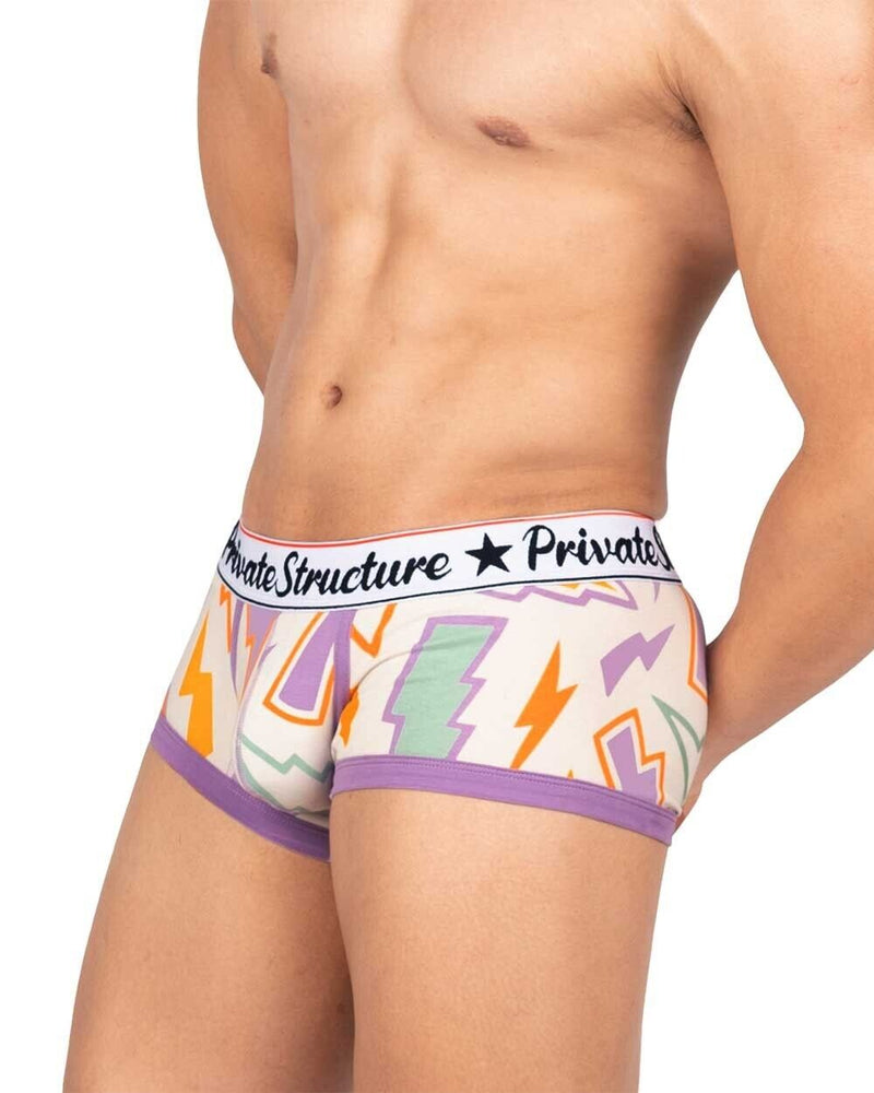 PRIVATE STRUCTURE Boxer Trunk Classic Motif in Disco Thunder Off White 4591 1163
