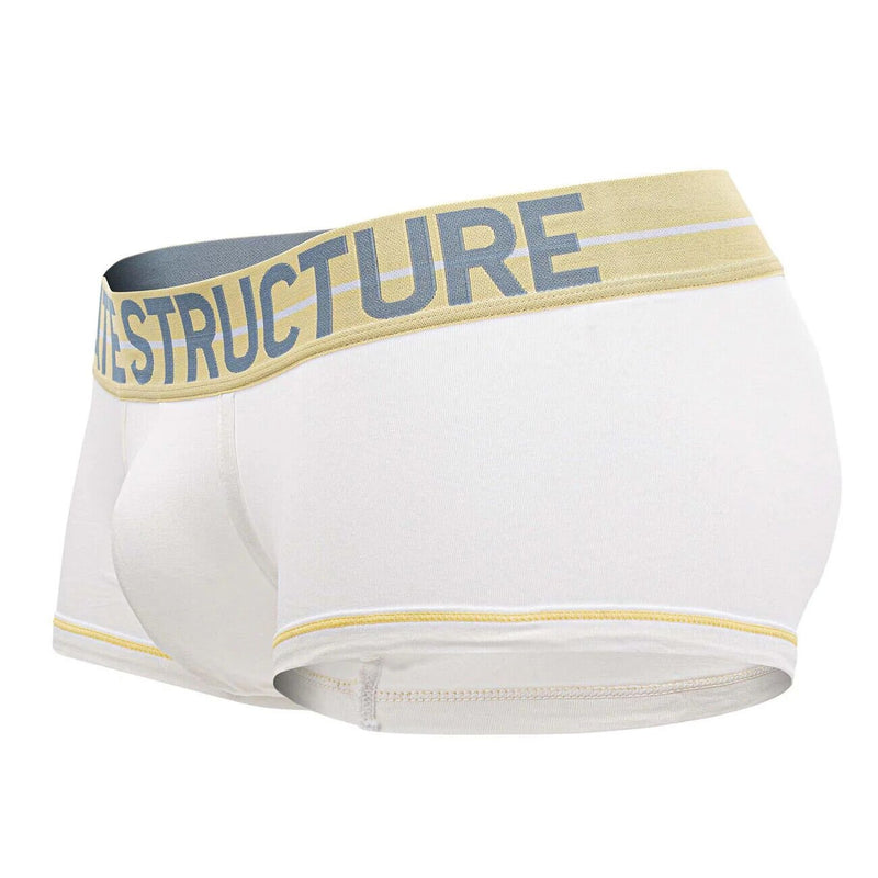 PRIVATE STRUCTURE Boxer Trunk MO - Lite Mid Waist Cotton Boxer But - White 4103 1066