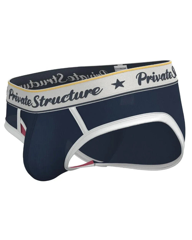 PRIVATE STRUCTURE Briefs Classic Mid - Waist Mini Brief Vintage Navy 4529 554