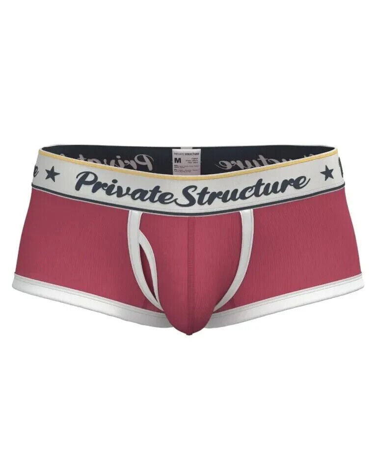 PRIVATE STRUCTURE Classic Boxer Mid - Waist Trunk in Rounge Red 4530 1135