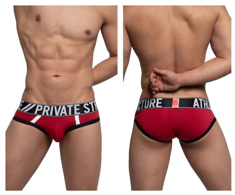 Private Structure Low Rise Brief Athlete Bamboo Mini Briefs Color Red 4186 82A