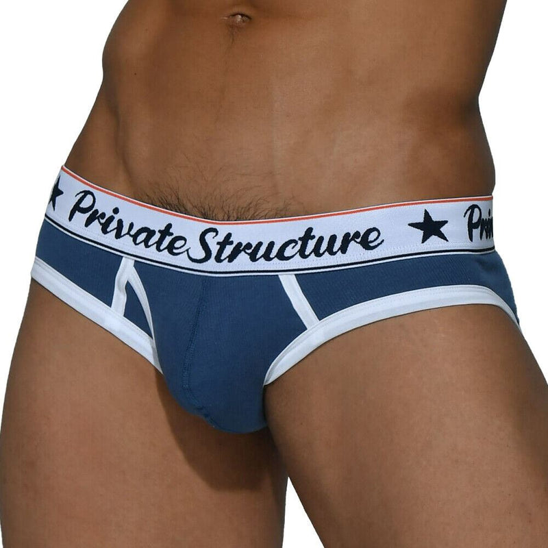 Private Structure Mini Briefs Classic Bamboo Blue Denim Briefs 4069 82A