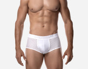 PUMP! Boxer Whisper Sheer Stripes Double Nylon Cup 40mm Matt White 11113 213