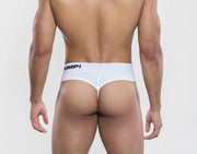 PUMP! Brief - Style Thongs with Cotton Lining Mesh Cup Thong White 170075