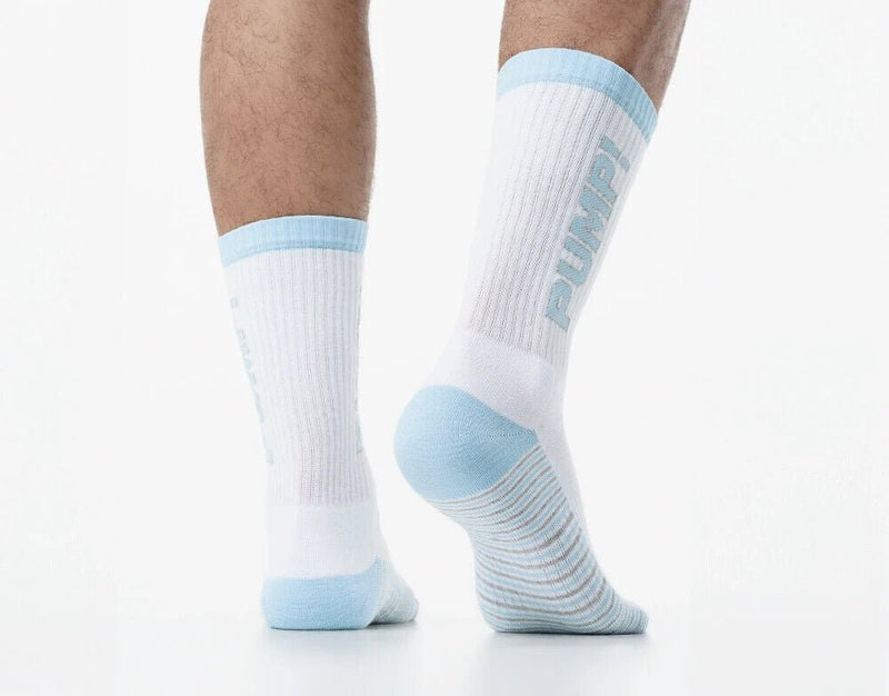 PUMP! Crew Socks Frost Terry Knitted Toe Extra Cushioning Ribbed Leg 410123