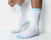 PUMP! Crew Socks Frost Terry Knitted Toe Extra Cushioning Ribbed Leg 410121