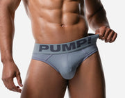 PUMP! Gray Classic Thong Cotton - Lined Cup Cotton Piping Thongs 17025 201