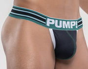 PUMP! Low - Rise Thong BOOST Deep Green Micro - Mesh Thongs 170012