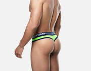PUMP! Low Rise Thongs Surge Brief - Style G - String Neon Green Mesh Yoke 170134