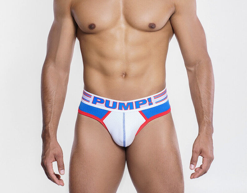 PUMP! Low-Rise Thongs Velocity Electric Blue Stitching Mesh Thong 17004