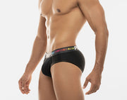PUMP! Pride Briefs Strenght Line Black Mesh Multicolored Brief 12075
