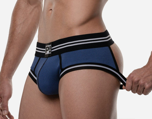 PUMP! Round2 Backless Trunk Ribbed Cotton Combo Jock Blue 15086 11